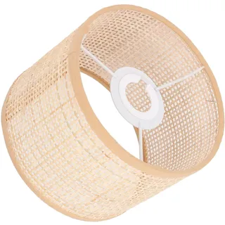 VINGVO Lampenschirme, E27 E14 Lampenschirm Rattan, Klein Lampenschirme für Tisch-Stehlampen für Wohnzimmer, Schlafzimmer, Tischlampe und Stehleuchte (6,3 X 4,7 Zoll)