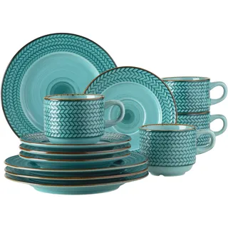Mäser Prospero Kaffeeservice 12-tlg. für 4 Personen blau