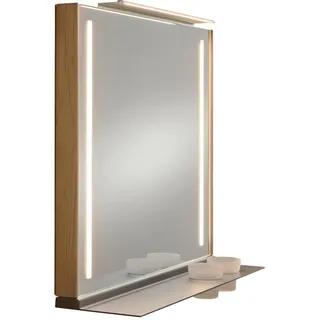 Musterring Badezimmerspiegel Jarin, Holz, Wildeiche, massiv, rechteckig, 82x79.8x17 cm, Ablage, Badezimmer, Badezimmerspiegel, Badspiegel
