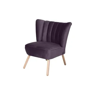 Max Winzer Sessel Alessandro Samt 70 x 57 x 68 cm lila/violett