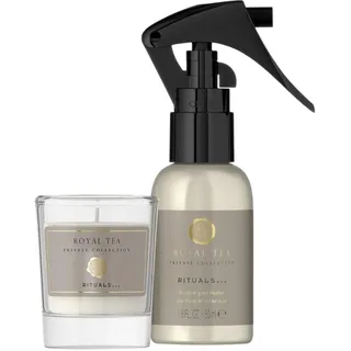Rituals Royal Tea Private Collection Geschenkset, Mini-Duftkerze und Raumspray 50ml, Grüner Tee und Feige