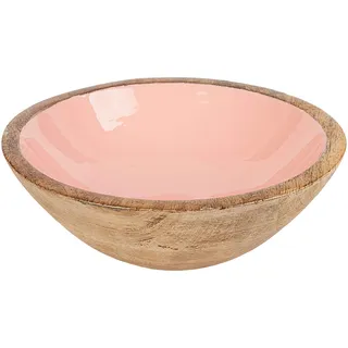 alles-meine.de GmbH Kunststoff & Holz - Schale/Schüssel - Müslischale - Obstschale & Salatschale/Dekoschale - rosa/pink - Ø 20,5 cm - groß - Holzschüssel - Servierschüssel ..