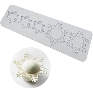 QIUMING spitze fondant matte form Silikonform Kugel silikonform spitzenform Kuchen-Spitzen-Form Leichtes Lösen Und Reinigen für Mousse, Desserts und zur Dekoration von Zucker-Kuchen (Schneeflocken)