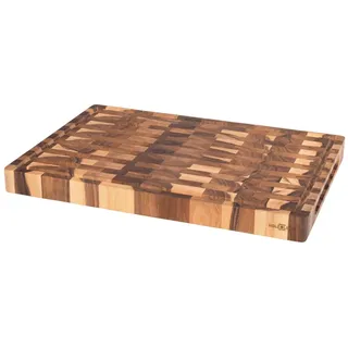 Stirnholz Schneidebrett Nussbaum Holz 50 x 35 x 3 cm | Holz-Leute