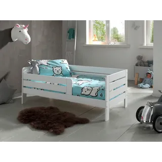 Vipack Kinderbett Juniorbett 70 x 140 cm Kiefer massiv lackiert weiß