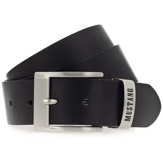 Mustang Herrengürtel Leder 4 cm schwarz 115