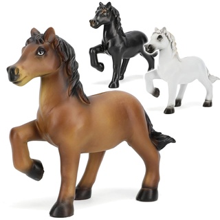 große Spardose Pferd mit Verschluss - aus Kunstharz/Polyresin - 17,5 cm - stabile Sparbüchse - Sparschwein - für Kinder & Erwachsene/lustig witzig - u..