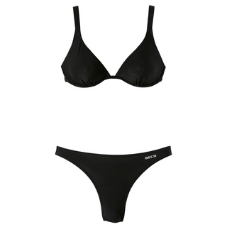 BECO Damen Schwimmkleidung Bikini-Set, schwarz, 38