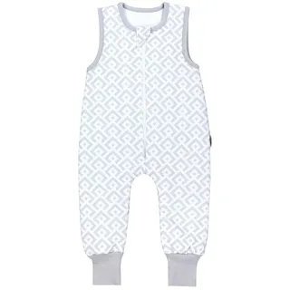 TupTam Baby Schlafsack mit Füßen Raute Grau/Weiß 104-110