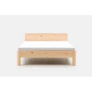 Natur24 Einzelbett Adela Bett 140 x 200 cm Zirbe Natur Unbehandelt braun
