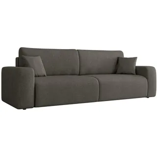 Mirjan24 Schlafsofa, Braun, Kunststoff, 3-Sitzer, Rechteckig, 245x82x92 cm, Wohnzimmer, Sofas & Couches, Schlafsofas