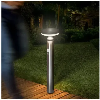 esotec Solarleuchte Edelstahl 80,0 cm inkl. Bewegungsmelder silber