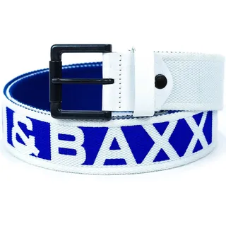 Cipo & Baxx Stoffgürtel Herren Gürtel BA-C-2133 (1-St) mit großen Markenschriftzug weiß 110