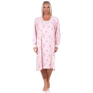 normann-wäschefabrik NORMANN Nachthemd Spitze, Knopfleiste am Hals - 69578 in rosa | Gr.: 52-54