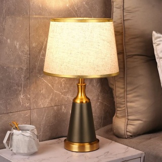 Chao Zan Tischlampe, Tischleuchte Stoffschirm weiß, Nachttischlampe, Stoffschirmlampe, 1x E27 max. 60W, ohne Leuchtmittel, Schlafzimmerlampe,Modern Home Art Deco Tischlampe