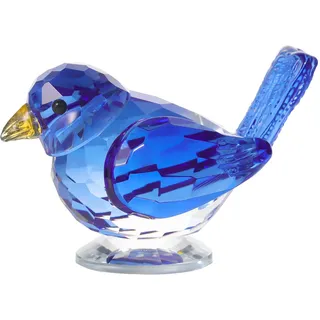 Qianwei Blaue Kristall-Vogel-Figur zum Sammeln – handgefertigte Glas-Tier-Figuren, Kristall, Büro, Schreibtisch, Tisch, Heimdekoration, Briefbeschwerer
