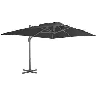 vidaXL Ampelschirm mit Aluminium-Mast 400 x 300 cm Schwarz