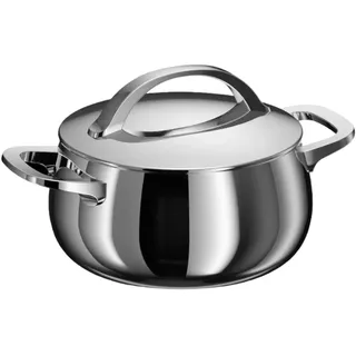 BergHOFF Home Kochtopf klein (18cm)– Edelstahl Topf mit Deckel – Kochtopf für alle Herdarten inkl. Induktion – Schmortopf - spülmaschinengeeignet & Ofenfest