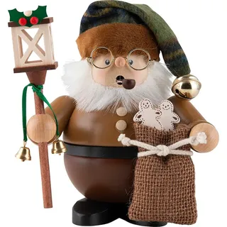Christian Ulbricht Räuchermännchen Wichtel Weihnachtsmann mit Laterne Natur - 15,5 cm