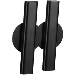 IWOWHERO 2 Stück Wandvase Schwarz aus Metall mit Kreativem Design Minimalistische Wandblumen Röhrenvase zur Dekoration von Schlafzimmer und Frischen Blumen