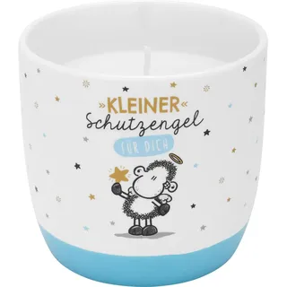 Sheepworld Kerze mit Motiv "Kleiner Schutzengel" | Duftkerze mit Vanille-Duft, in Porzellan-Becher, Höhe 8 cm | Geschenk Weihnachten, Silvster, Kommunion, Taufe | 48974