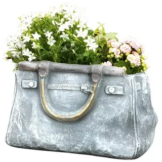 Dekoleidenschaft Handtasche 18 x 28 x 16 cm Grau