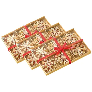 infactory Strohschmuck Christbaum: 72 Festliche Strohsterne für den Weihnachtsbaum (Strohschmuck Weihnachtsbaum, Strohsterne Christbaum, Krippe)