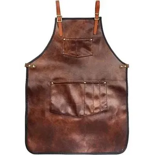 Lablanc - Kochschürze Für Damen Und Herren, Wasserdichte Lederschürze Mit Taschen Und Gekreuzten Riemen Für Küche, Grill, Friseursalon, Barista, Schürze Für Manuelle Arbeiten (stil 1)