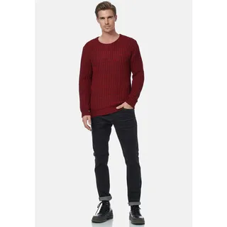 Strickpullover RUSTY NEAL, Herren, Gr. XXL, rot, 70% Polyacryl, 30% Baumwolle, unifarben, normal, Rundhals, Pullover Strickpullover, im modischen Strick-Design