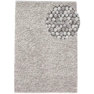 carpetfine Wollteppich Calo weicher Filzkugel-Teppich Beige 200x290 cm für Wohnzimmer, Schlafzimmer & Kinderzimmer