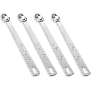 4 Stück einzelner Messlöffel, kleiner Messlöffel aus Edelstahl, Mini-Messlöffel(