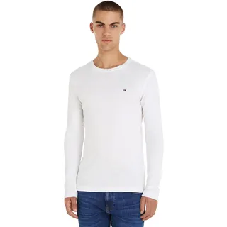 Tommy Jeans Original Ribbed Organic Cotton Langarm-T-Shirt Classic White 2XL