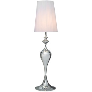 Edle Lampe Design Stehleuchte LUCIE Leuchte weiß 160cm Stehlampe Metall Lampenschirm Weiß Textilschirm