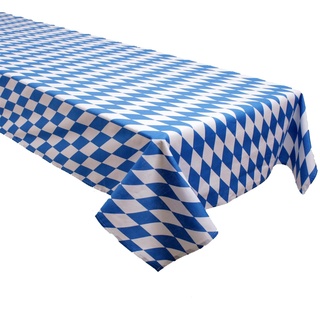 Tischdecke, Bayern Raute, Weiß Blau, Baumwolle, Biertisch, Biertischtischdecke, Landesfarben, Staatsflagge | 130x270 cm
