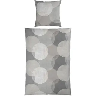 Esposa Bettwäsche, Anthrazit, Textil, Kreise, 155x220 cm, Oeko-Tex® Standard 100, Oeko-Tex® Made IN Green, pflegeleicht, hautfreundlich, Schlaftextilien, Bettwäsche, Bettwäsche, Flanell-Bettwäsche