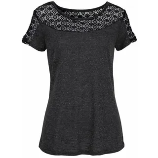VIVANCE Kurzarmshirt anthrazit-meliert 44/46
