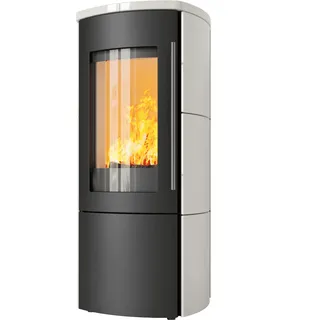 Kaminofen Hark 105 GT ECOplus 6 kW - Ofenkacheln: creme-weiß - Korpus: graphit