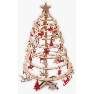 Spira Christmas Tree, Weihnachtsdeko, 3980806 - Mini-Weihnachtsbaum, inc. Sternenaufsatz und Dekorationskombination