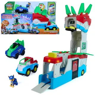 Spin Master PAW PATROL: Der Dino Film 2-in-1 Mobiles Dino-Hauptquartier inkl. Chase Fahrzeug und Figur