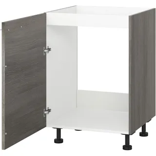 kochstation Spülenunterschrank EXPRESS KÜCHEN Trea SP50 Schränke Gr. B/H/T: 50 cm x 75 cm x 56 cm, Türanschlag rechts, 1 St., grau (eichefarben grau) Haushaltsschränke Breite 50 cm, Höhe 75 cm