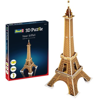 Revell 3D Puzzle Eiffelturm I 20 Teile I 2 Stunden Bauspaß für Kinder und Erwachsene I ab 10 Jahren I Den Eiffelturm selber zusammenbauen I Ideale Geschenkidee, Mittel, Farbig