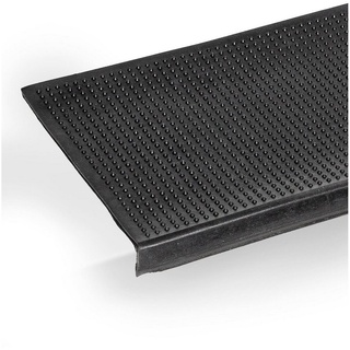 Stufenmatte Stufenschutz aus Gummi Treppenschutz Treppenmatte, ANRO, Rechteckig, mit Pins Größe 25x77cm - rutschischer & anpassbar schwarz