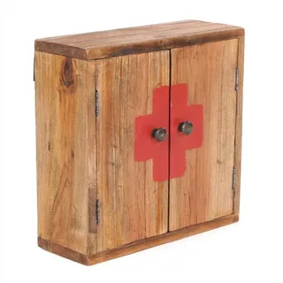 DESIGN DELIGHTS MEDIZINSCHRANK Medic | 35x35x13 cm, Mahagoni, Wandschrank, Farbe: beige,
