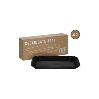 CreaTable Servierset Streat Tray Kebab/Satay schwarz Steinzeug - schwarz