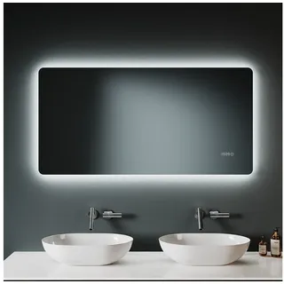SONNI Badspiegel Badspiegel mit Beleuchtung Badezimmerspiegel LED Wandspiegel 120 x 60, Touch Lichtspiegel silberfarben Typ 1 | 120 cm x 60 cm
