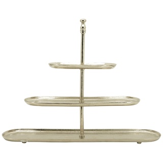 dekorative ovale Deko-Etagere Tisch-Etagere Küchen-Etagere 3-stufig Metall vintage Landhaus Stil