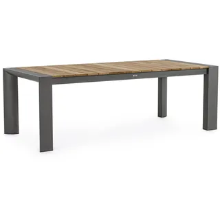 BIZZOTTO Cameron Gartentisch 228 x 100 x 75 cm Anthrazit/Braun