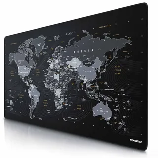 Titanwolf Gaming Mauspad, XXXL Speed Mousepad 1200 x 600 mm, Geschwindigkeit & Präzision, Wolf Global