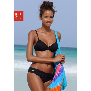 Bügel-Bikini-Top BUFFALO "Happy" Gr. 36, Cup B, schwarz Damen Bikini-Oberteile Ocean Blue seitlich zu raffen
