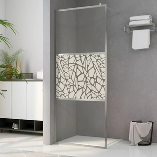 Cloris® Einzigartig - Duschwand für Begehbare Dusche ESG-Glas Steindesign 80x195 cm Gewicht:21,59 - Leicht zusammenzubauen